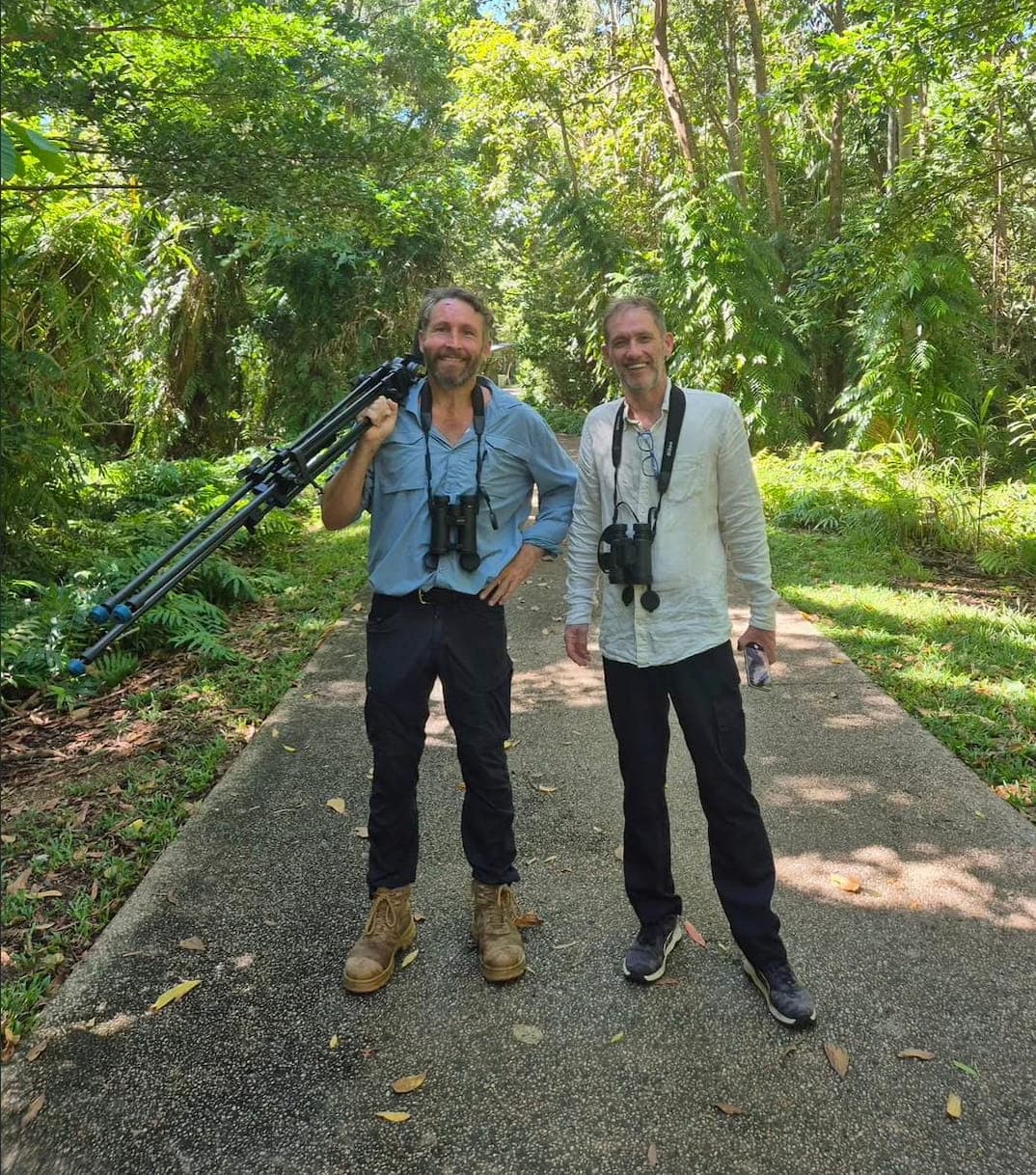 Clayton Smith and David Lyons at Cattana Wetlands, Cairns. Photo by Julia Czernek.